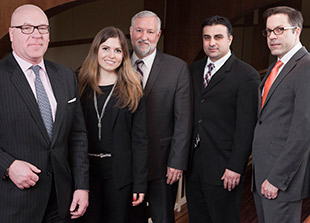 FROM LEFT: Mike Volo, Emily Wrightson, Jeff Levy, Farhad Mirzada, Mike Sanders