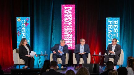 From left: Amy Resnick, R. Bradford Huss, Andy Banducci, Brad Campbell. (Photo by Anthony Collins)